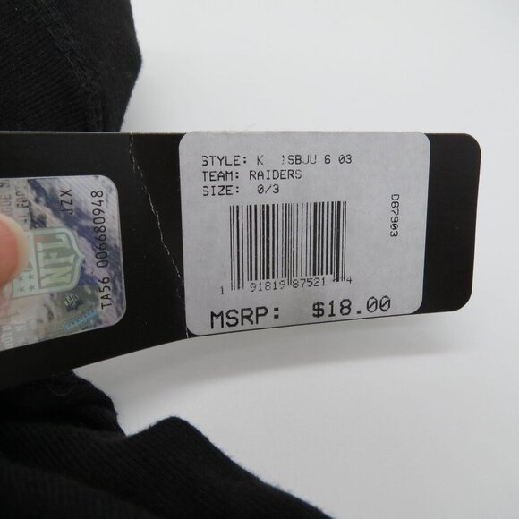 NFL Las Vegas Raiders Set of 2 Infant 0/3m Black Bodysuits One Piece Creeper - Picture 4 of 9